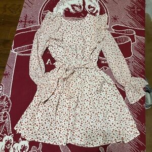 Kidpik floral dress with waist tie 7/8